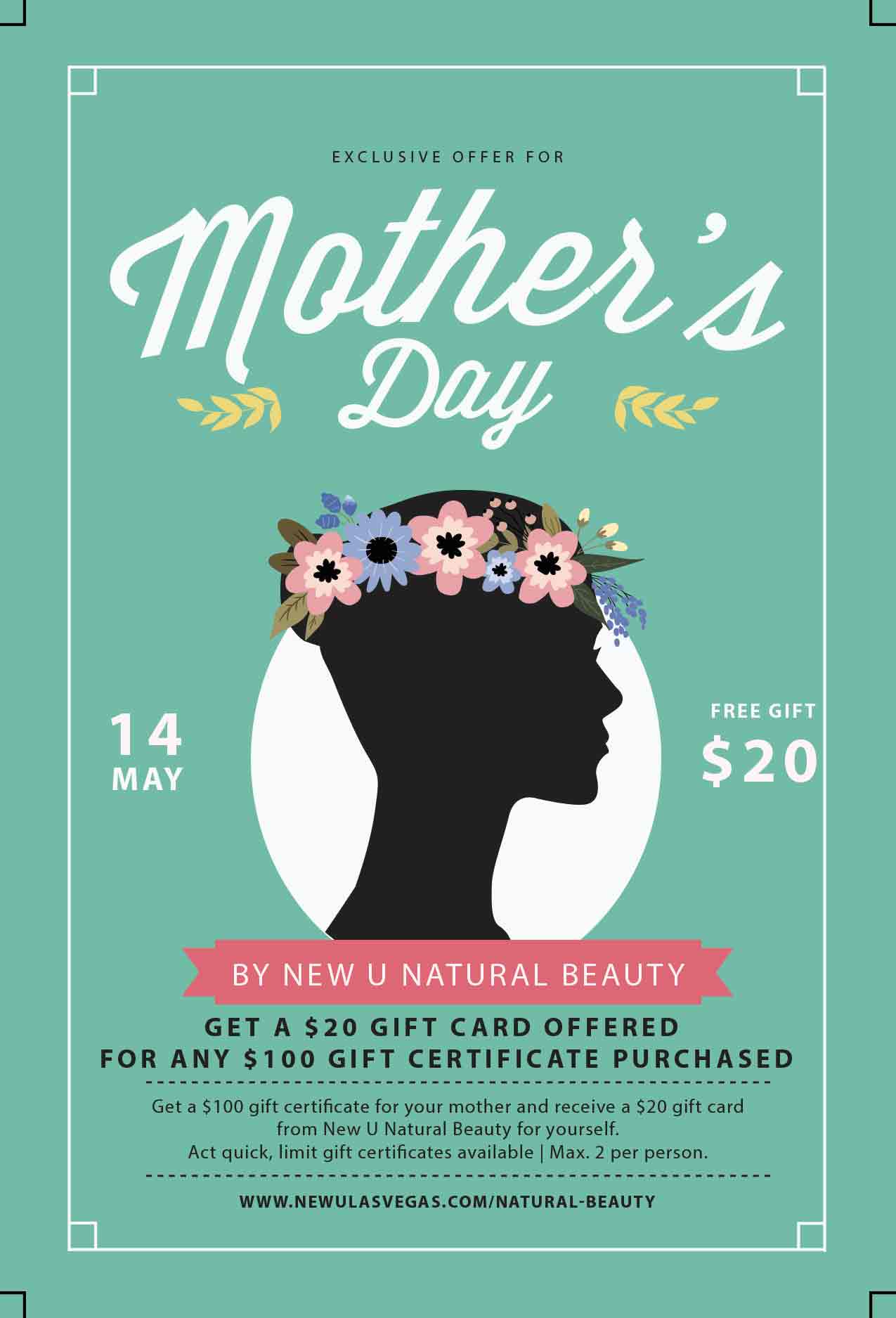 beauty spa mother's day gift card las vegas